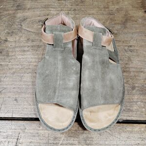 Naot Verbena Sandals Sz 7 Shoes EU38 Olive Tan Leather Ankle Strap